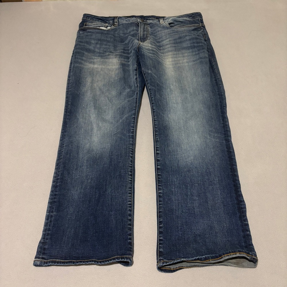 Buffalo David Bitton Mens Driven Relaxed Straight Jeans 42x32 Blue Workwear